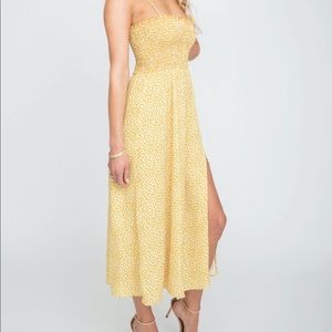 Yellow midi Resa High slit